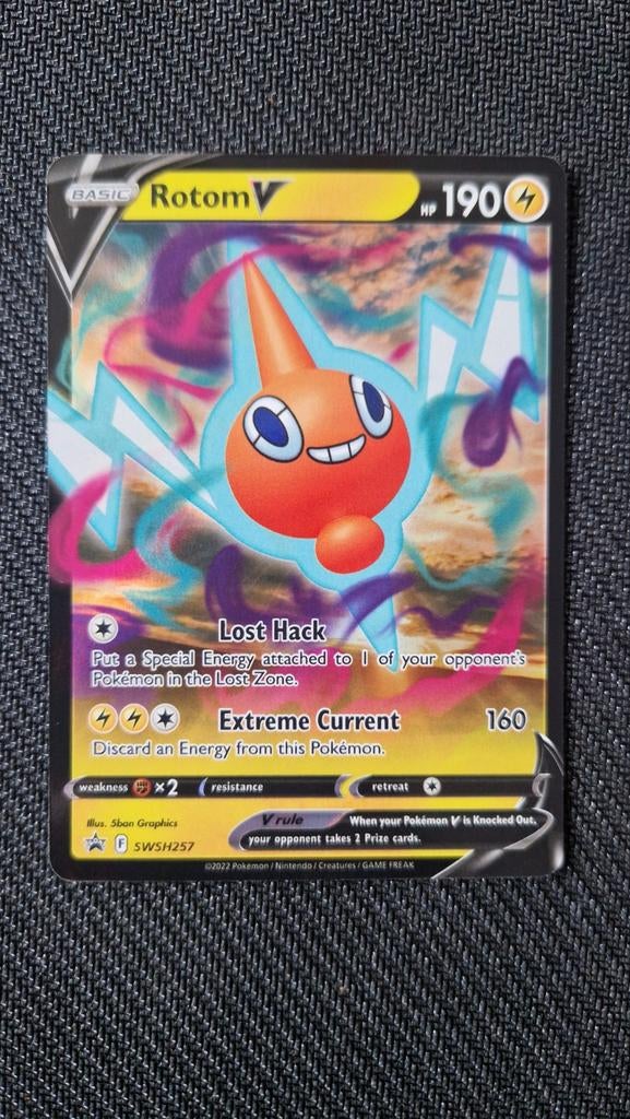 Rotom V SWSH257 promokaart Pokemon, Ophalen of Verzenden, Zo goed als nieuw, Losse kaart