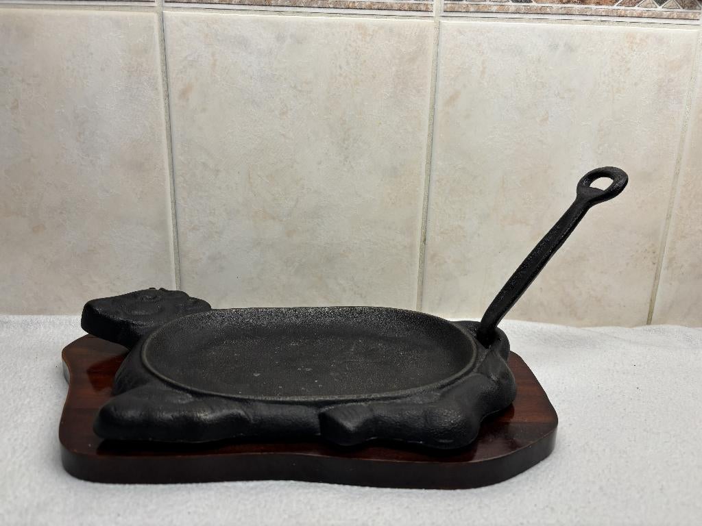 Gietijzer Steak Plaat Koe, Ophalen of Verzenden