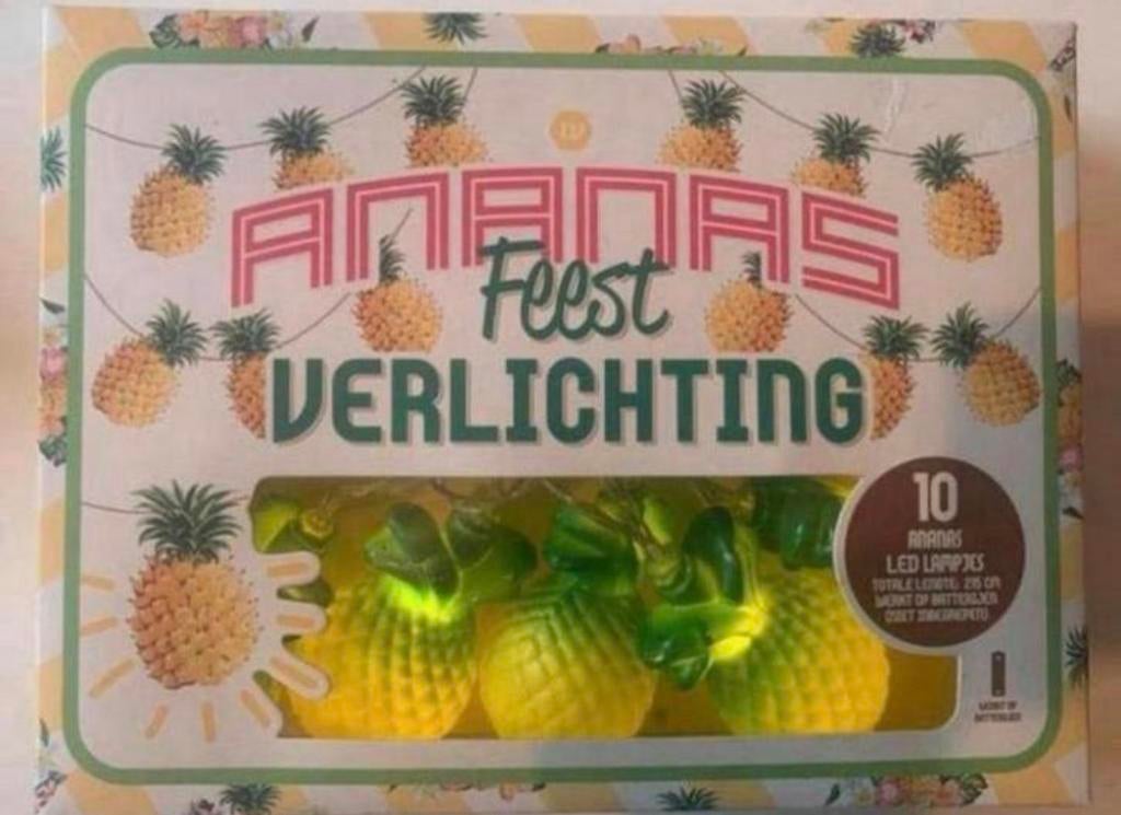 Ananas feest verlichting leuk surprise kado voor vrijgezel, Ophalen of Verzenden, Zo goed als nieuw, Versiering, Overige
