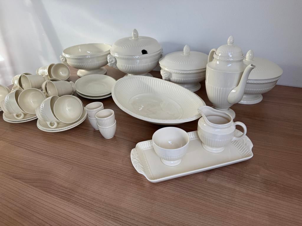 Uitgebreid Wedgwood Edme Servies: Dekschaal, Terrine, Koffie, Huis en Inrichting, Keuken | Servies, Ophalen, Zo goed als nieuw