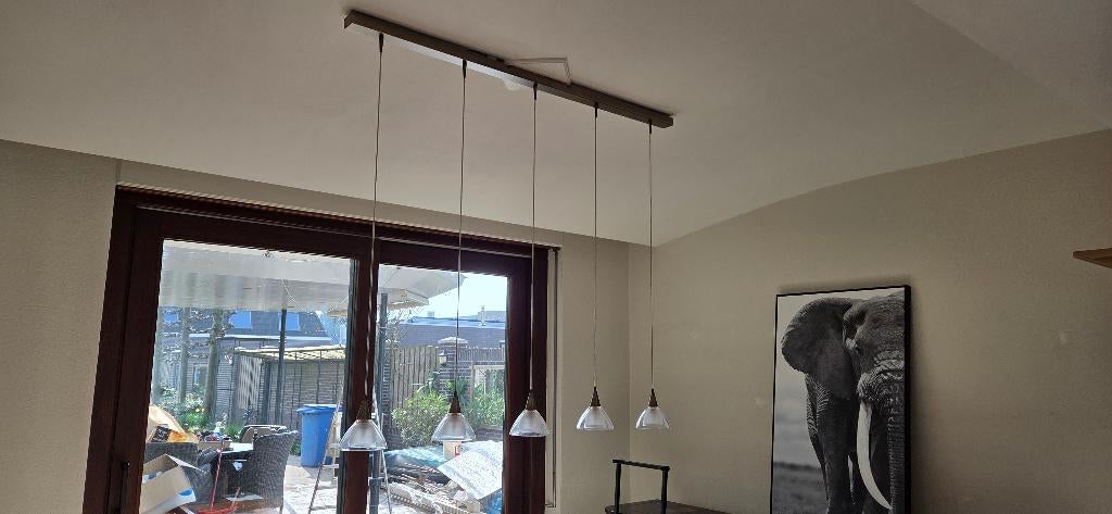 Plafondlamp, Ophalen, 75 cm of meer, Modern, Glas