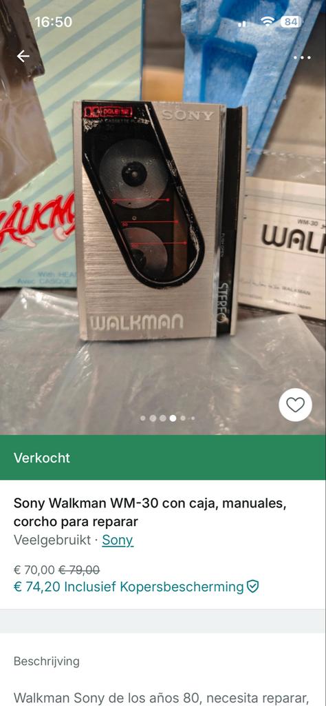 Sony Walkman WM-30, Ophalen, Walkman