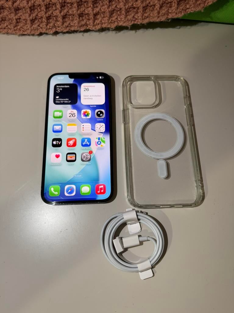 Nette Iphone 13 Pro Max 256GB | Hoesje + Oplader, 256 GB, 80 %, Blauw, IPhone 13