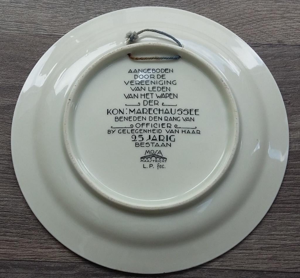 1932 Jubileum Gelegenheids Bord Koninklijke Marechaussee, Antiek en Kunst, Ophalen of Verzenden