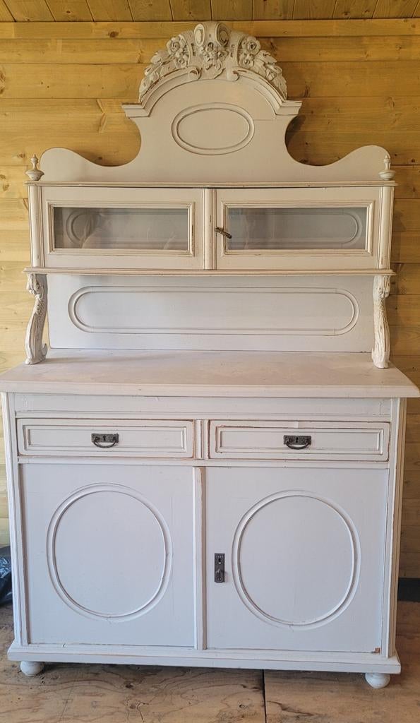 Prachtige klassieke kast grijs/blauw (Loods 5), Ophalen, Gebruikt