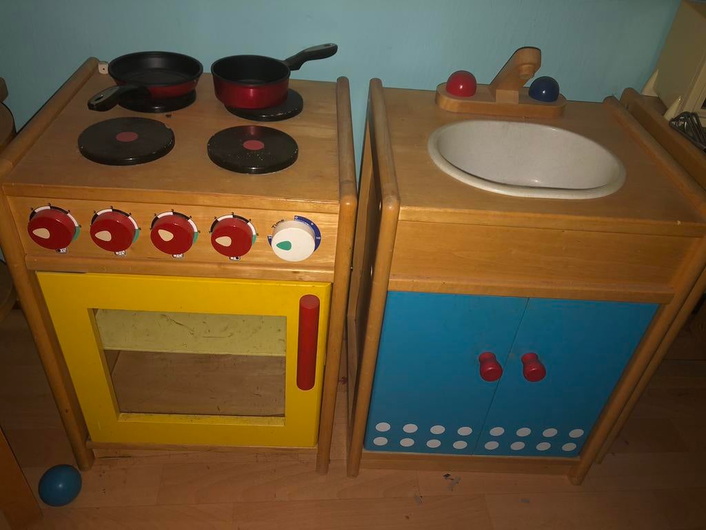 kinderkeuken, Kinderen en Baby's, Ophalen, Gebruikt, Hout, Speelkeuken