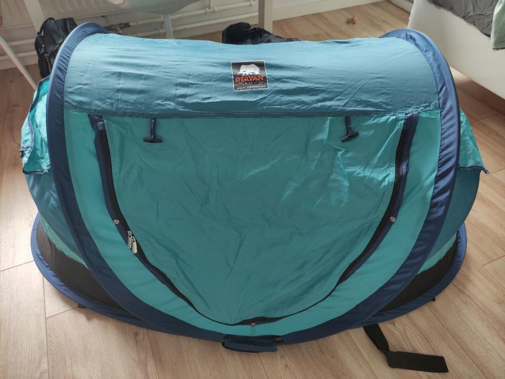 Deryan popup tentje/campingbedje, Ophalen, Zo goed als nieuw