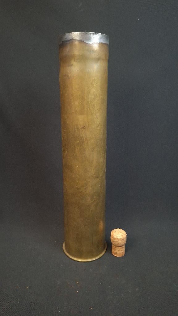 WO1 Duitse 7,5 cm lange feldkanone huls LEEG, Ophalen of Verzenden, Landmacht, Duitsland, Hulzen of Bodemvondsten