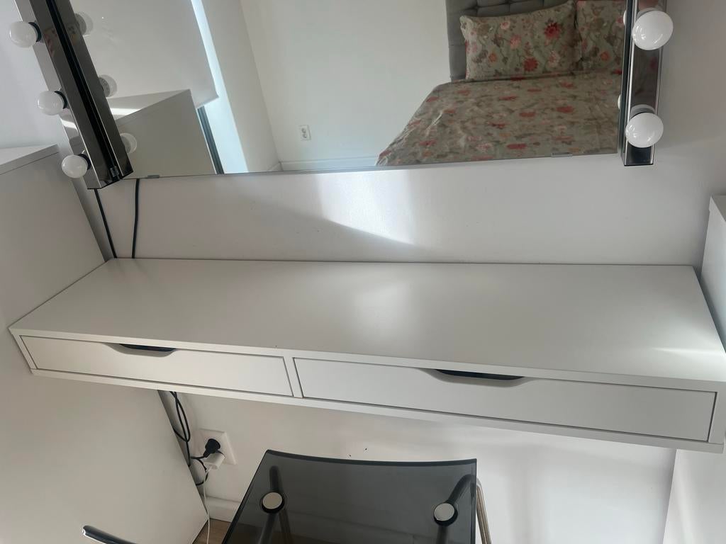 IKEA Wandplank met Lades - Wit, Ophalen, Zo goed als nieuw