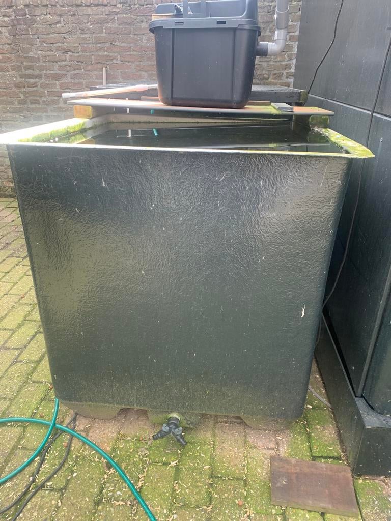 Polyester bak met uitloop B 85 xL85 en 100 hoog, Tuin en Terras, Ophalen of Verzenden, Gebruikt