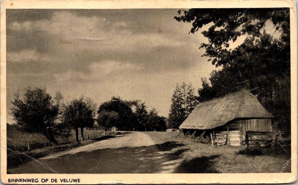 Binnenweg op de Veluwe (1952), Verzenden, 1940 tot 1960, Gelopen, Gelderland