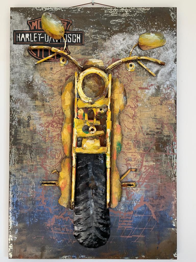 Uniek Harley Davidson kunstwerk, Ophalen, Zo goed als nieuw