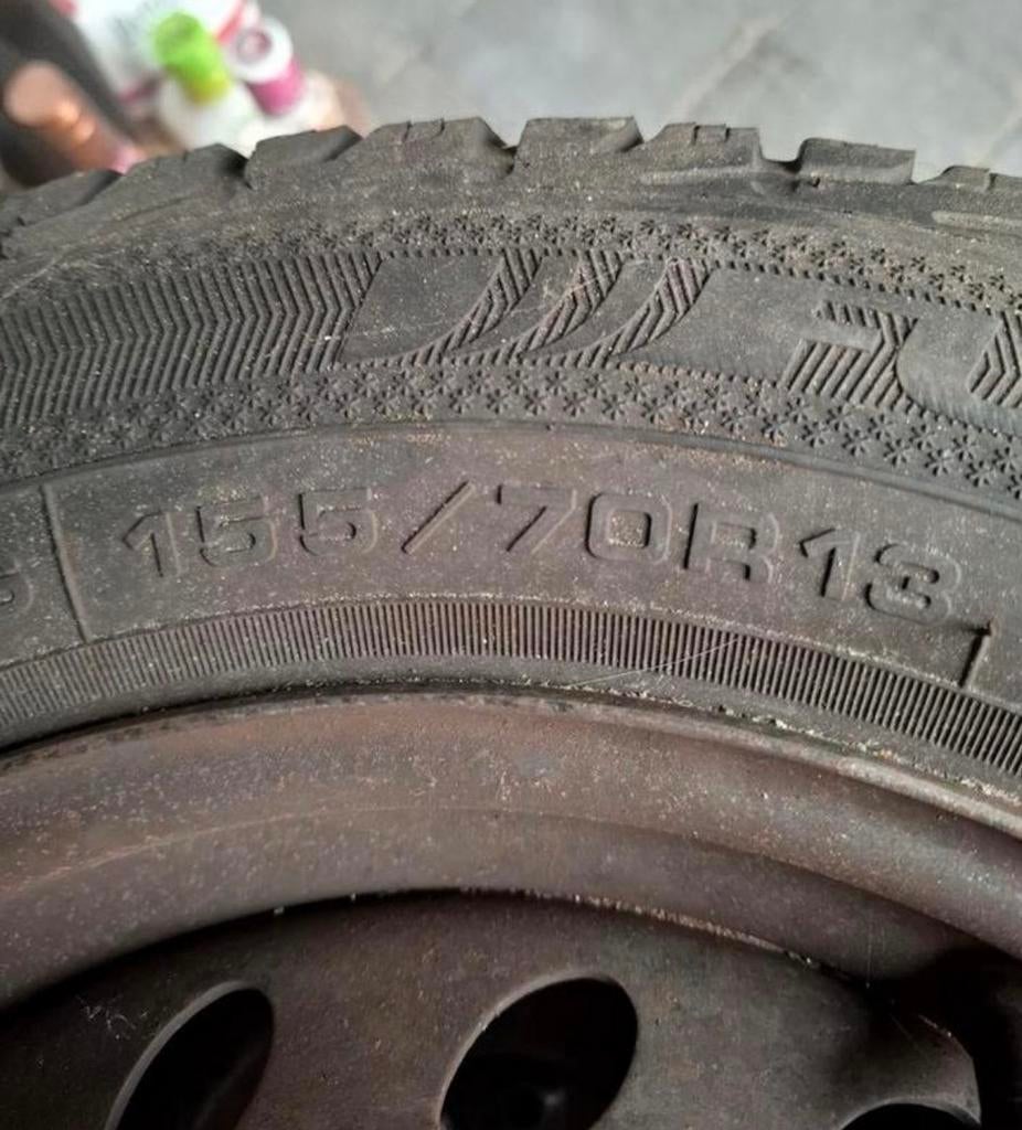 Winterbanden voor Fiat Seicento (2003), Ophalen of Verzenden, Gebruikt