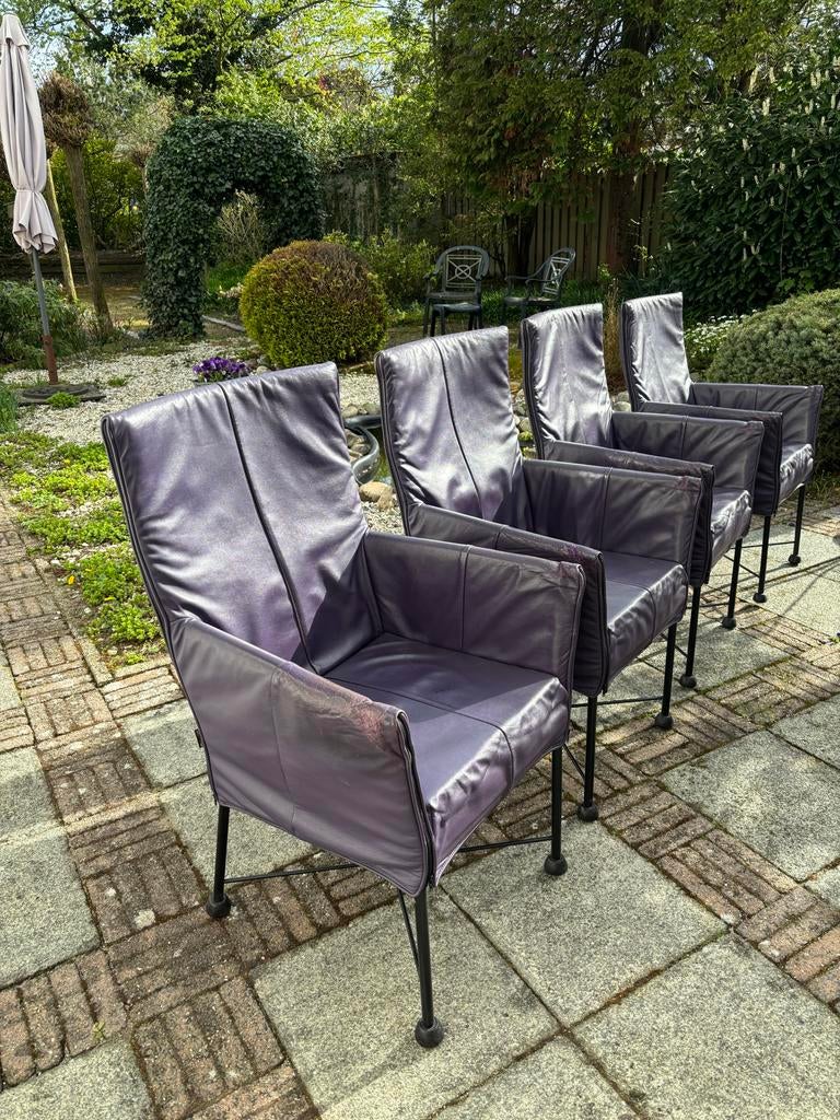 Leren design stoelen van MONTIS, Huis en Inrichting, Stoelen, Ophalen, Gebruikt, Overige kleuren, Leer