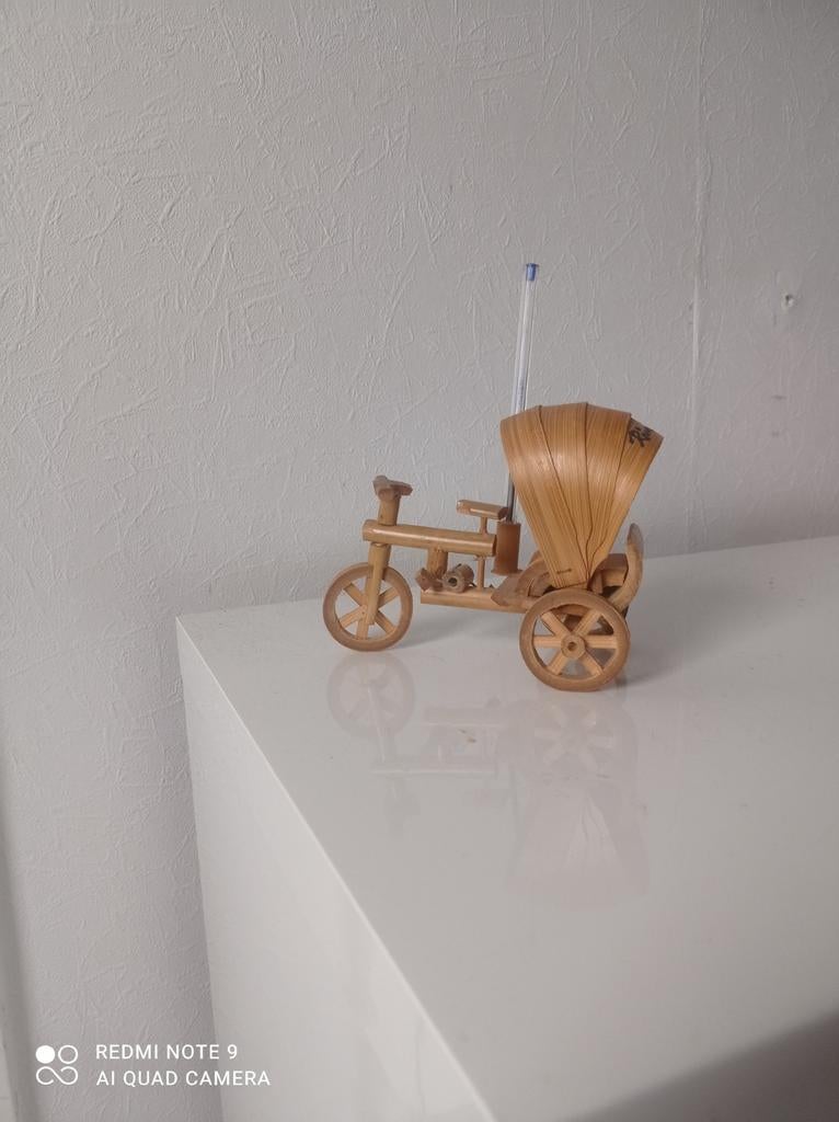 Miniature Bamboo Rickshaw, Ophalen of Verzenden