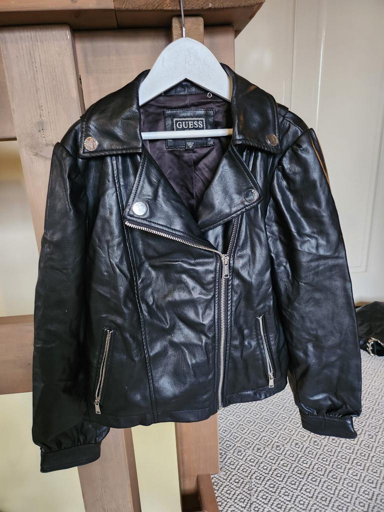 Guess leren jas zwart zomerjasje, Ophalen of Verzenden, Meisje, Jas