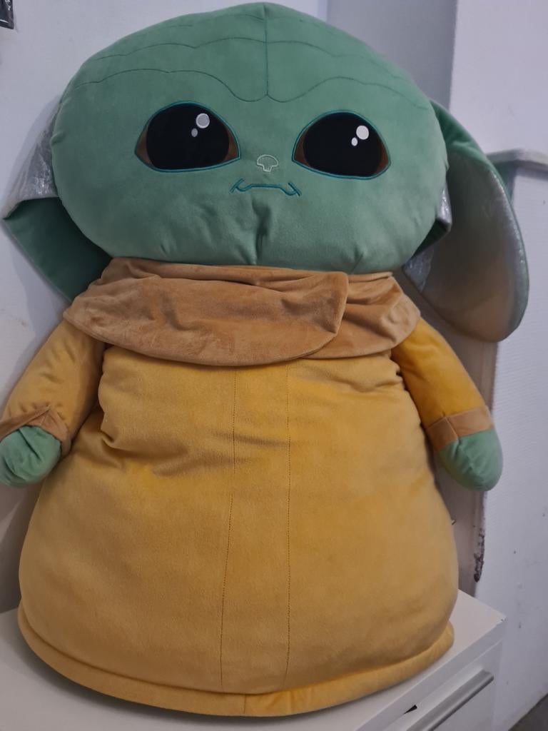 Grote Baby Yoda knuffel - 100 cm - Gewonnen op de kermis, Ophalen of Verzenden, Zo goed als nieuw, Overige typen