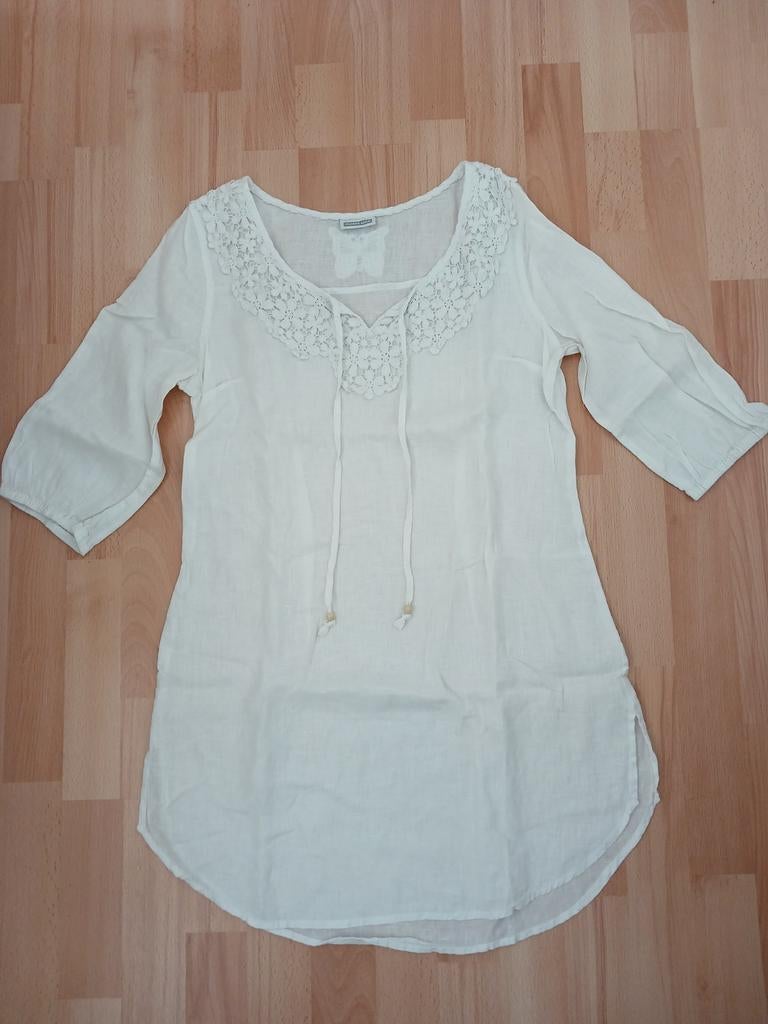 Wit linnen tuniekje S/M, Wit, Street One, Ophalen of Verzenden, Maat 36 (S)