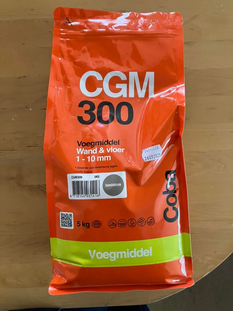 Dichte zak Coba voegmiddel 5kg zandbruin, Ophalen, Overige typen, Minder dan 20 cm, Zo goed als nieuw