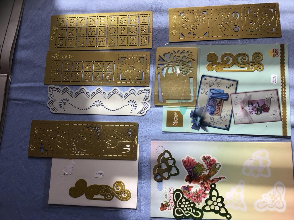 Diverse knutselmaterialen en stencils nr 7, Gebruikt, Meerkleurig, Knutselmateriaal, Metaal