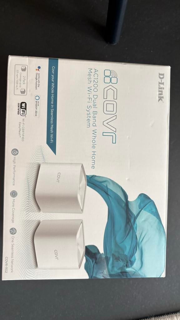D-Link Covr AC1200 Dual Band Mesh Wi-Fi Systeem, Ophalen, Nieuw, Router