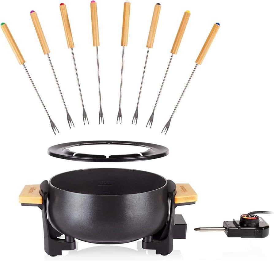 Nieuwe Tristar FO-1108 Bamboe Fonduepan - Ongeopend!, Ophalen of Verzenden, Nieuw, Elektrisch, Fonduepan