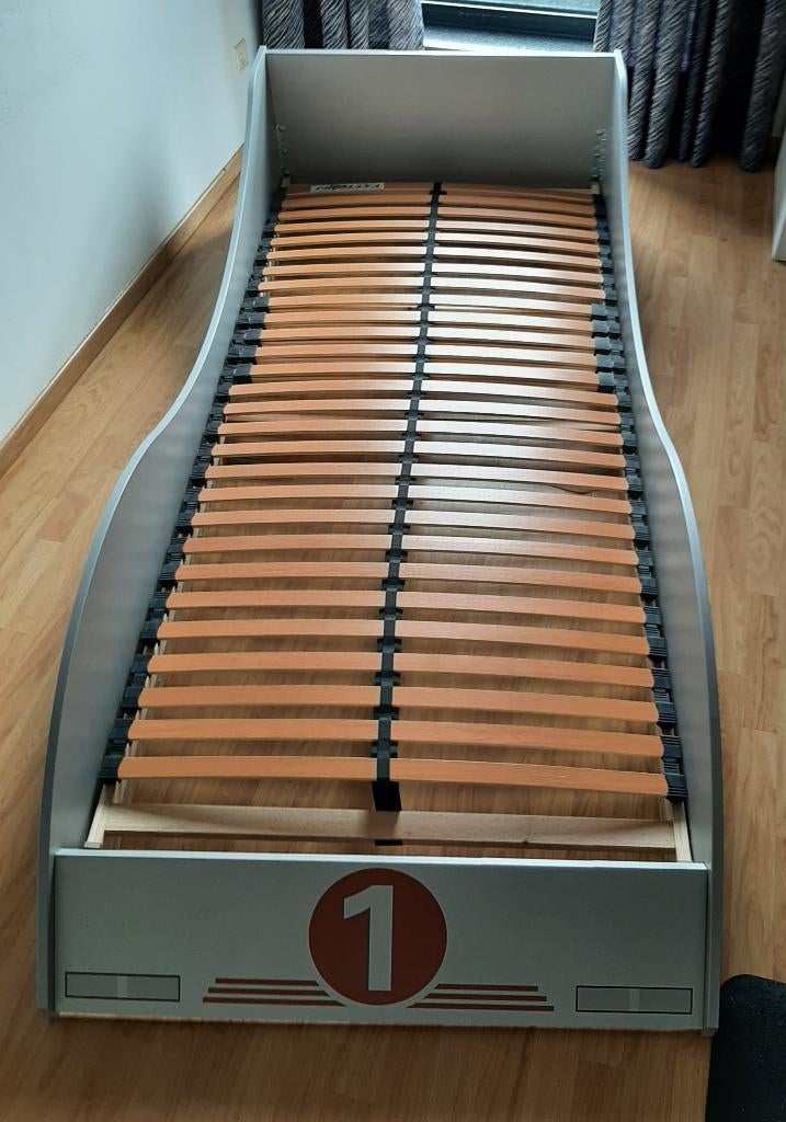 autobed inclusief lattenbodem en matras, Kinderen en Baby's, Kinderkamer | Bedden, 85 tot 100 cm, Zo goed als nieuw, 180 cm of meer
