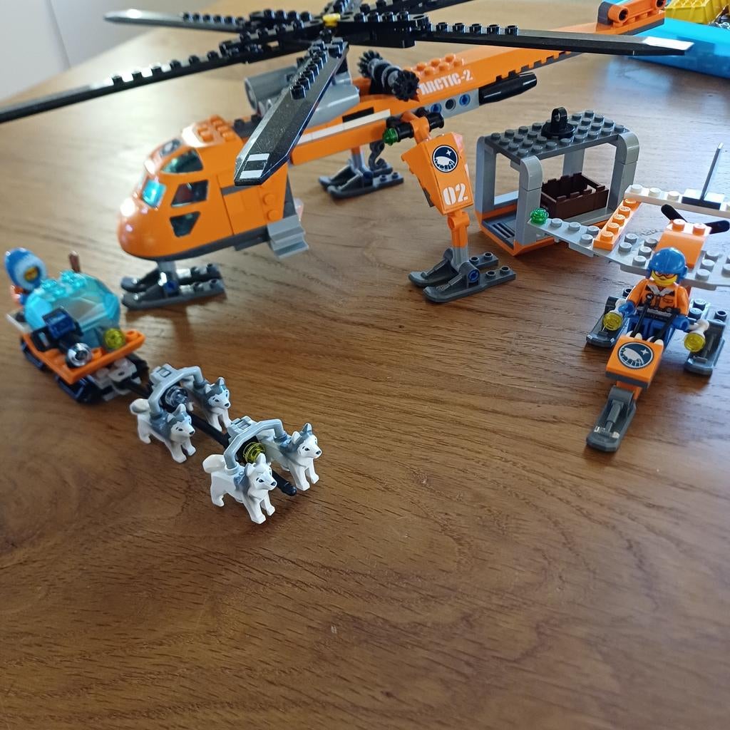 Lego Arctic set met helikopter, hondenslee en vliegtuig, Ophalen of Verzenden