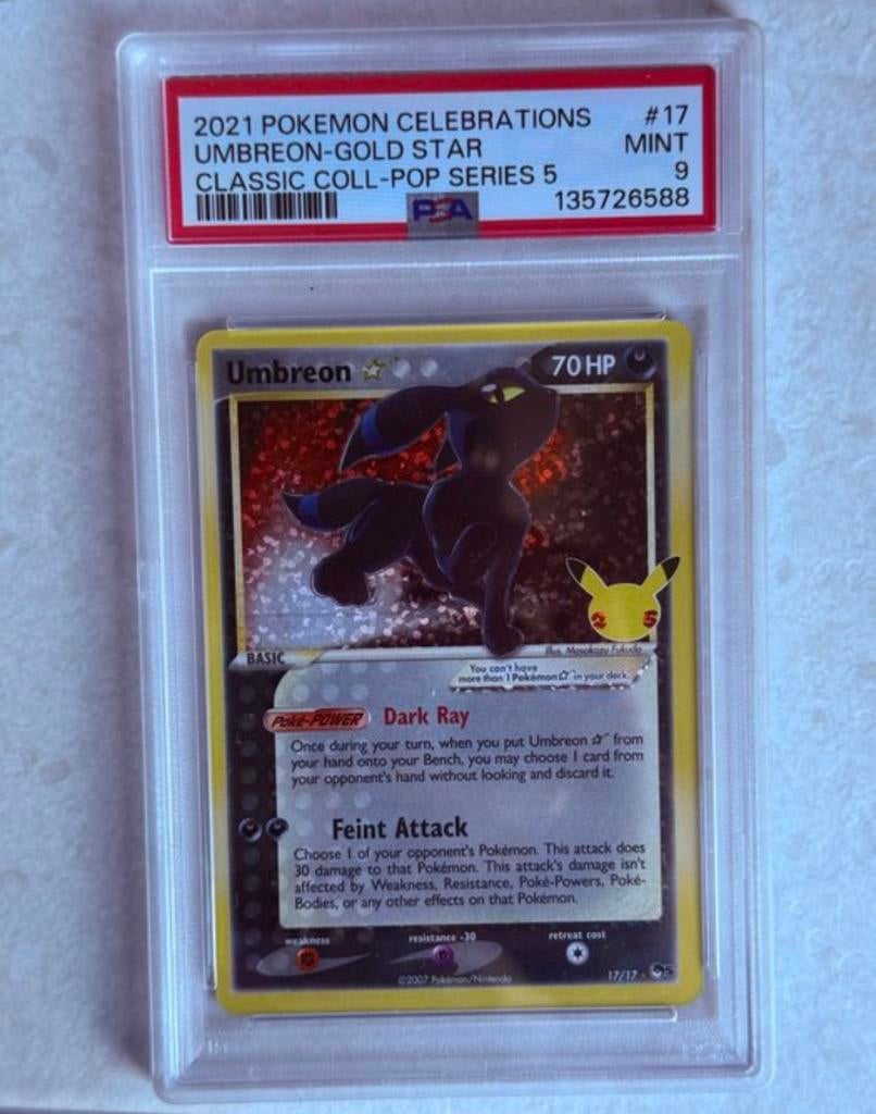 Umbreon Gold Star #17 PSA9, Verzenden, Zo goed als nieuw