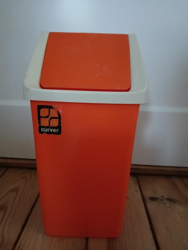 Prullenbakje Curver jaren '70, Huis en Inrichting, Woonaccessoires | Prullenbakken, Ophalen of Verzenden, Zo goed als nieuw, Kunststof