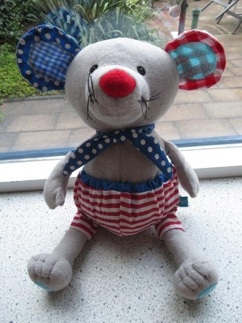 Muis met rode neus merk Lief Lifestyle meet ca 38 cm totaal, Ophalen of Verzenden, Gebruikt, Overige typen