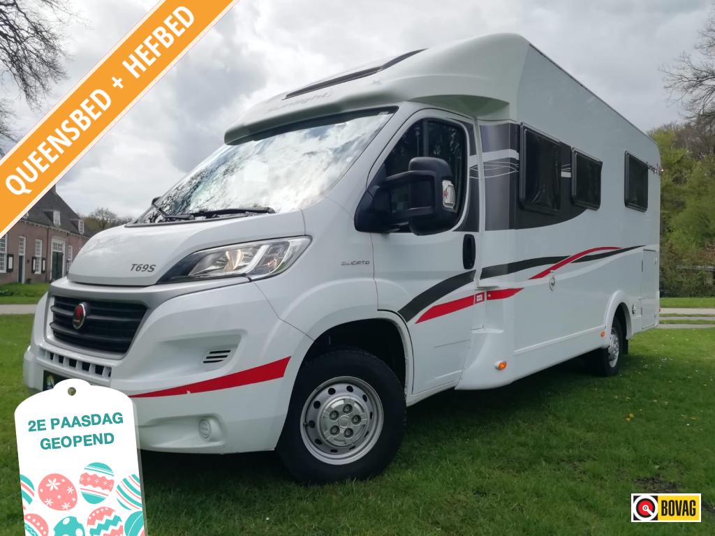 Luxe Sunlight T69 S met fietsendrager, solair en 64157 km's, Niet ingevuld, Sunlight, Ringverwarming, Fiat