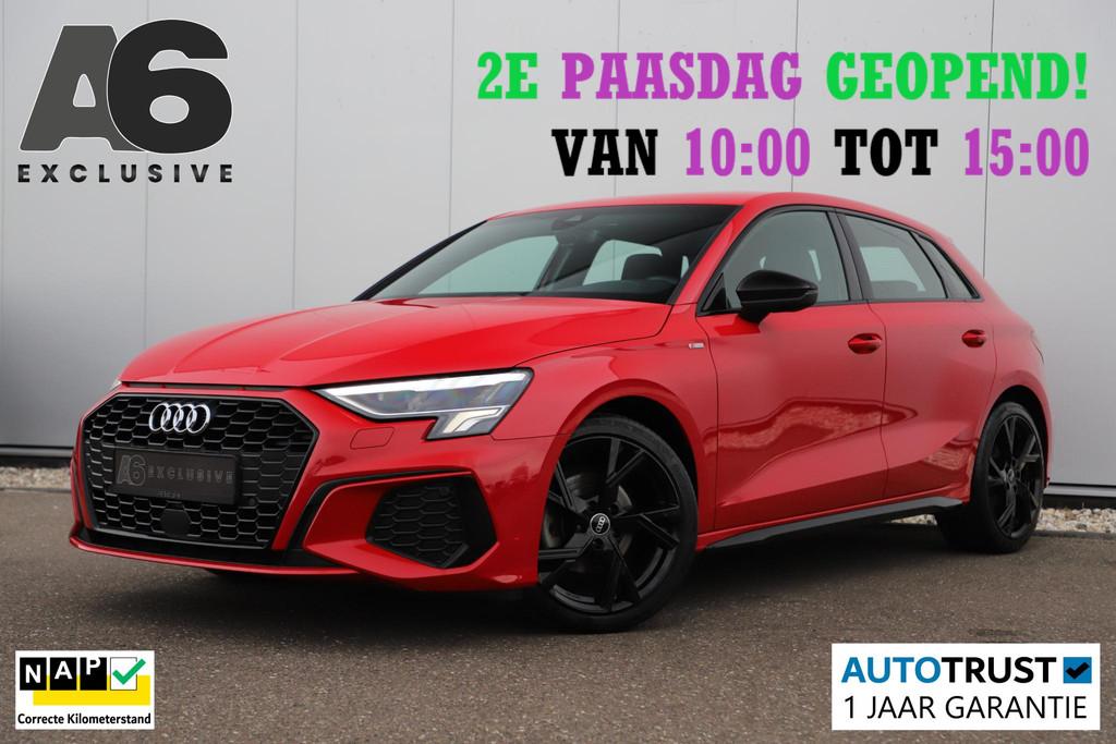 Audi A3 Sportback 30 TFSI S edition Sport Black Edition Auto, Stof, Gebruikt, Met garantie (alle), Origineel Nederlands