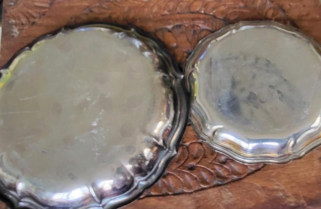 Antieke/Zilveren/Schaaltjes/Bordje/800, Ophalen of Verzenden