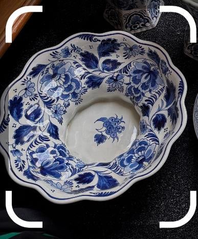 Delfts blauwe fruitschaal van Royal Delft, Antiek en Kunst, Antiek | Porselein, Ophalen
