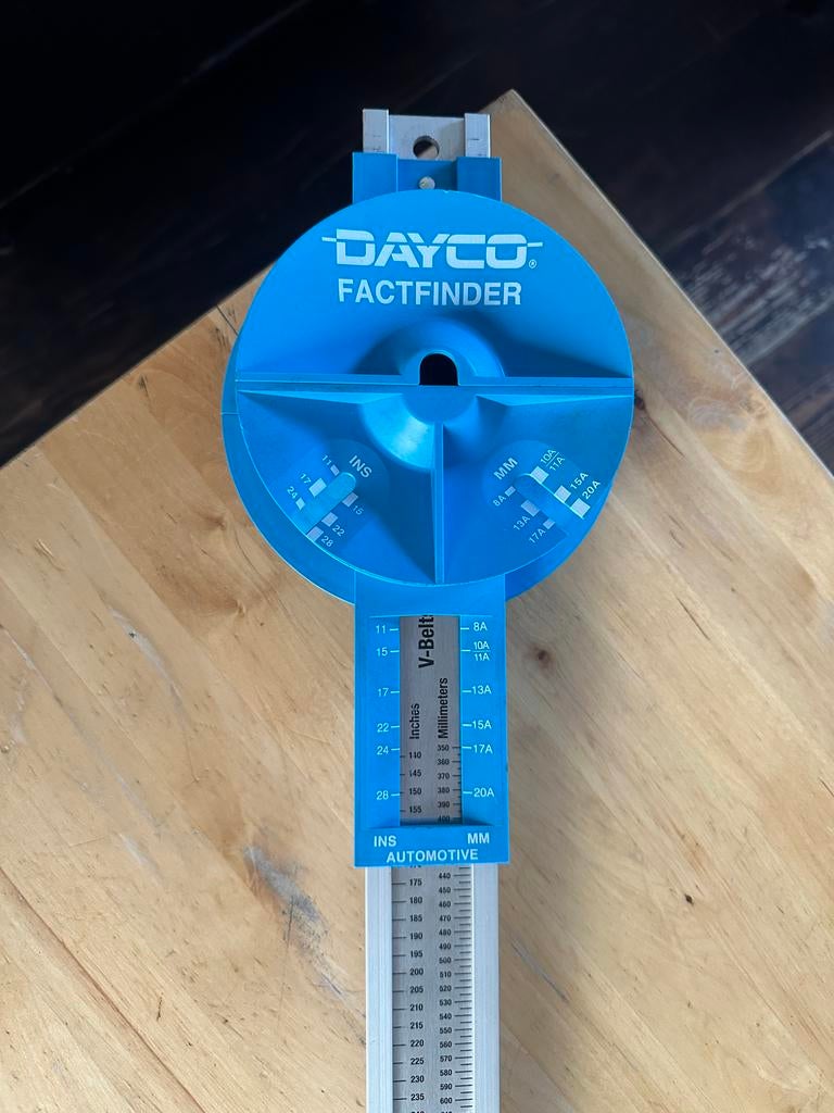 Dayco Fact Finder Multi- en V-snaar meter tot 2860mm, Ophalen, Zo goed als nieuw
