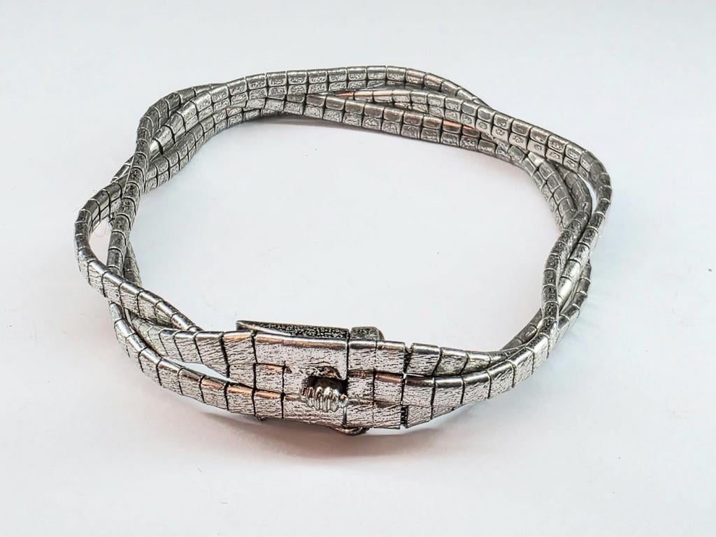Zilveren Armband 3 Rijen, Verzenden, ., Zo goed als nieuw, .