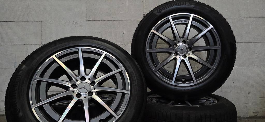 20" AMG Mercedes GLE W167 velgen Continental winterbanden, Gebruikt, 275 mm, Banden en Velgen, V