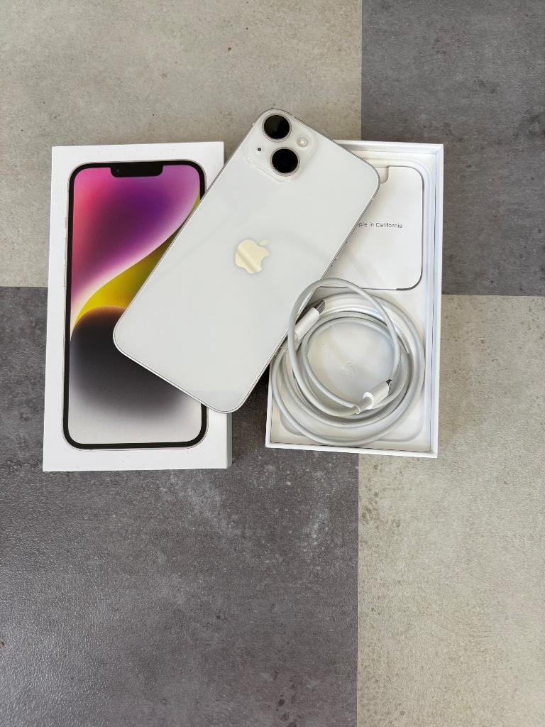 Te koop iPhone 14, wit, 128 Gb, simlockvrij, Telecommunicatie, Mobiele telefoons | Apple iPhone, Ophalen, Wit, Zonder simlock