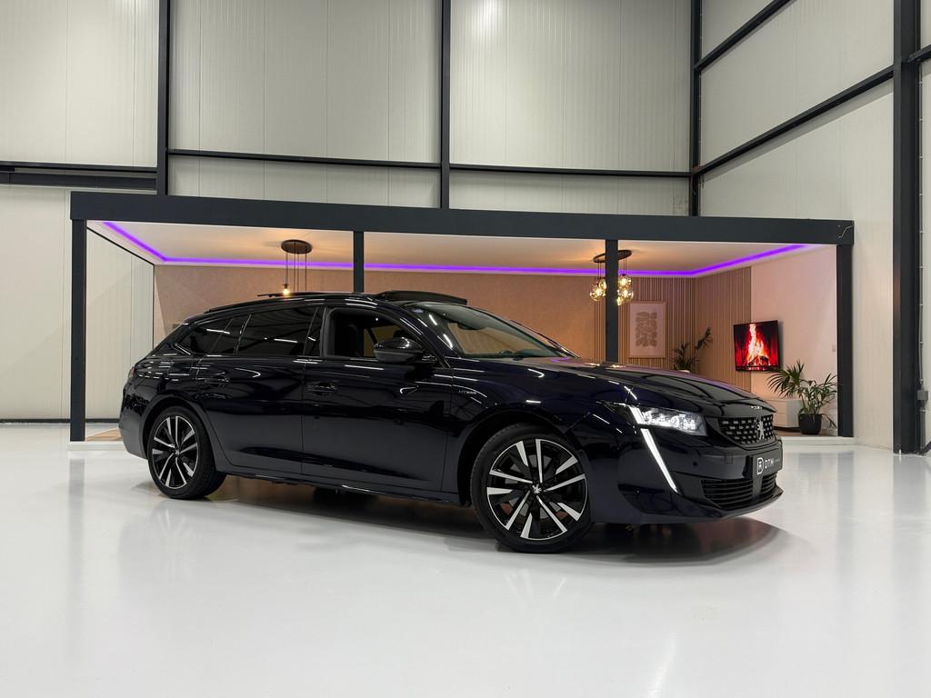 Peugeot 508 SW 1.6 HYbrid GT Pano Focal Navi 360 Cam Led V, Gebruikt, 4 cilinders, Blauw, Leder en Stof