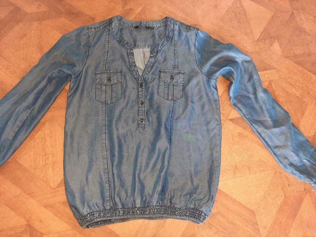 Promiss denim blouse top maat 36 blauw, Promiss, Blauw, Ophalen of Verzenden, Zo goed als nieuw