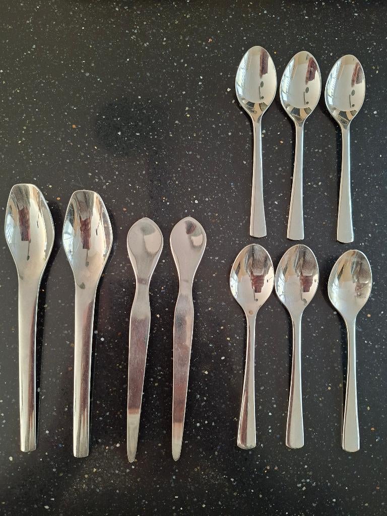 11 x theelepels. Merk = vega/de wijdragers. Zie omschrijving, Ophalen of Verzenden, Zo goed als nieuw, Rvs of Chroom, Los bestek