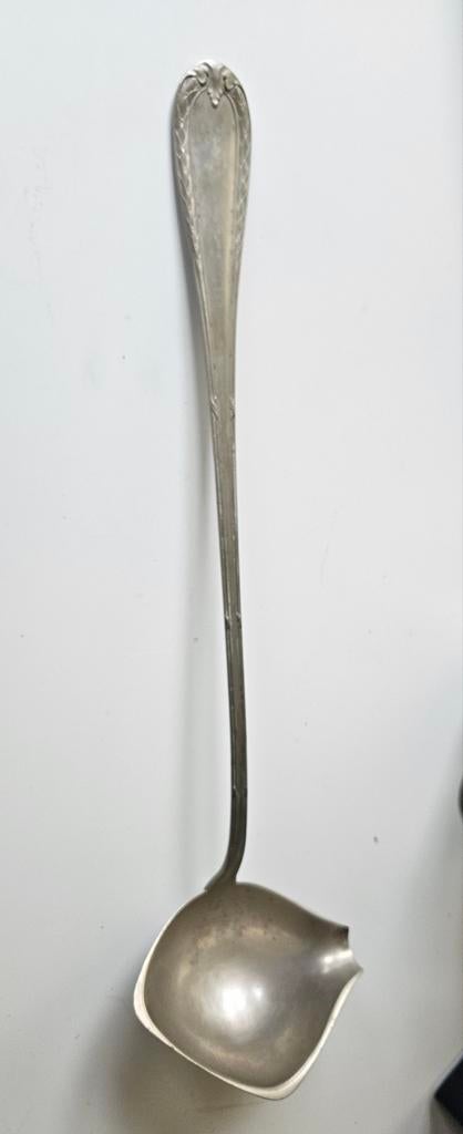 Grote opscheplepel Wellner Alpacca, Antiek en Kunst, Antiek | Bestek, Ophalen of Verzenden