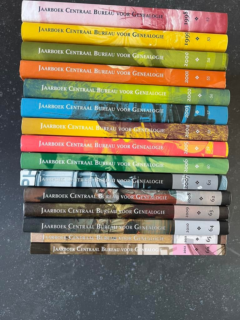 15 jaarboeken CBG (centraal bureau genealogie), Ophalen, 20e eeuw of later, Zo goed als nieuw