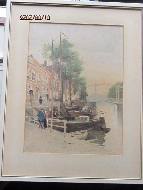 DORDRECHT, Leuke litho van COENRAADS, mensen in Klederdracht, Ophalen of Verzenden