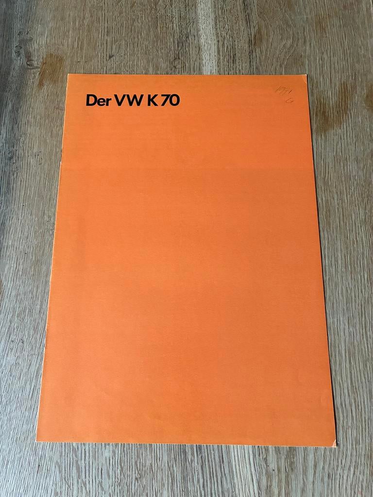 Volkswagen VW K70 brochure 10/70, Ophalen of Verzenden, Zo goed als nieuw, Volkswagen