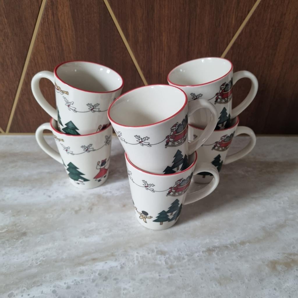 Mason's Christmas Village mokken, Ophalen of Verzenden, Zo goed als nieuw, Wedgwood, Kop(pen) en/of Schotel(s)