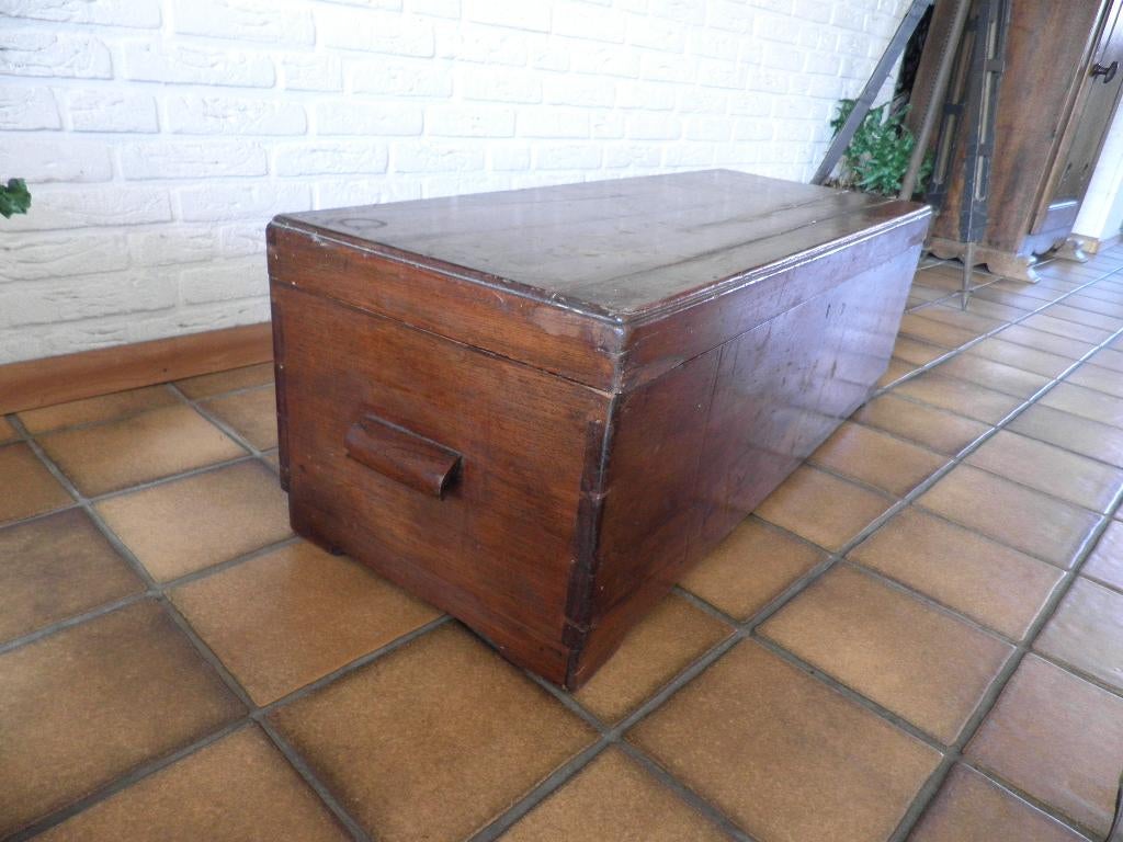 MOOIE Antieke kist afm 40 x100 cm, Minder dan 50 cm, Gebruikt, 50 tot 100 cm, Eikenhout