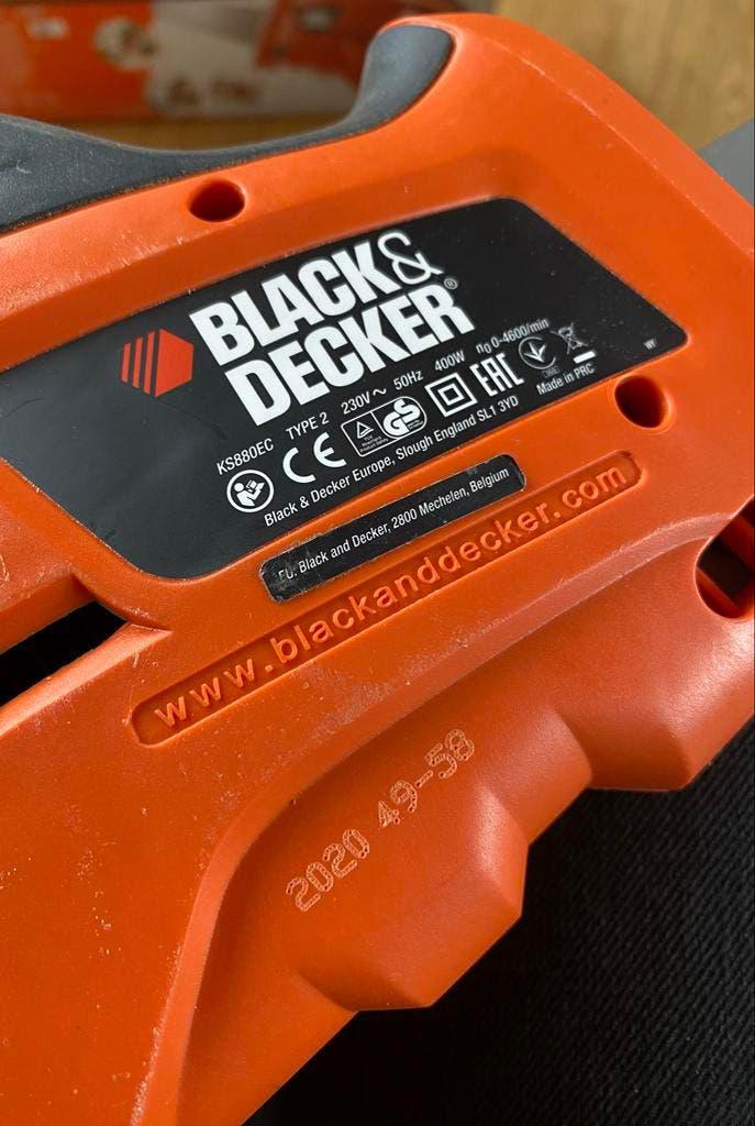 Black & Decker elektrische zaag bj 2020, Gebruikt, 70 mm of meer, Ophalen of Verzenden, Reciprozaag