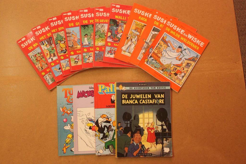 Strip Boeken van Suske en Wiske (10x) en andere ( 4x)., Boeken, Ophalen of Verzenden, Zo goed als nieuw